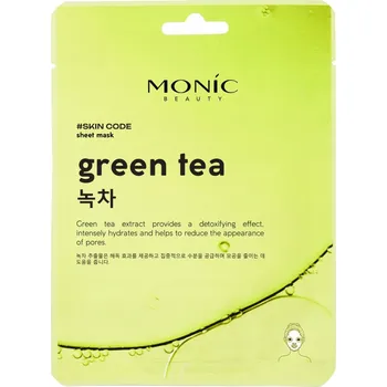 Pleťová maska Monic Beauty Pleťová maska v plátýnku 25 ml Zelený čaj