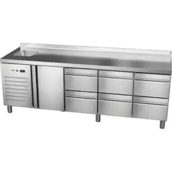 Chladící stůl ASBER ETP-7-225-16 HC S GI agregát vlevo s dřezem