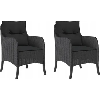 Zahradní nábytek Zahradní židle VidaXL umělý ratan černá