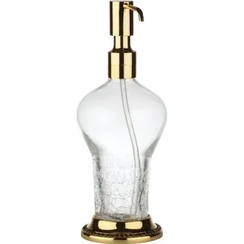 Dávkovač mýdla Dávkovač mýdla Mimoza volně stojící s černými krystaly a s potahem 24k zlata