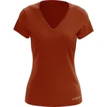 Dámské funkční tričko SPORTY "V" krátký rukáv TERAKOTA Bamboo Ultra CLASSIC - cihlová / XL