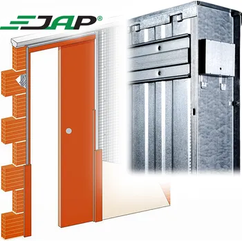 Stavební pouzdro Jednokřídlé pouzdro JAP NORMA STANDARD do SDK 800×1970 mm (SDK 75 profil)