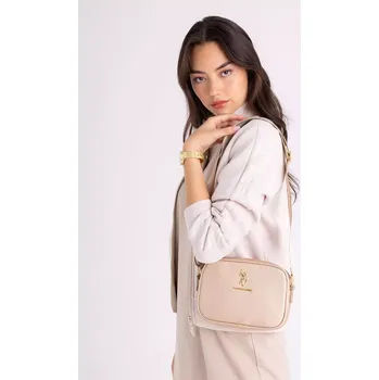 Kabelka U.S. Polo Assn. dámská metalická kabelka, crossbody CLASSIC béžová