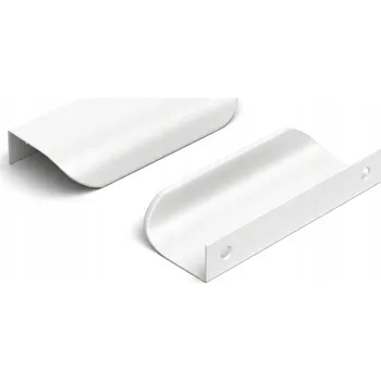 Nábytkové kování Nábytková úchytka hranová bílá bílé 25 x 4 x 1,8 cm