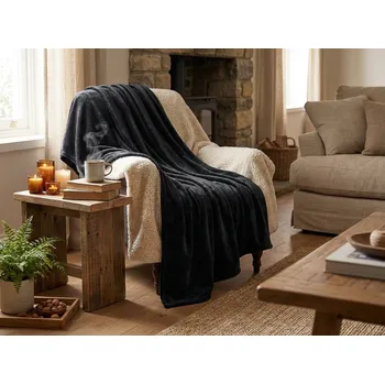 deka Mikroplyšová deka SOFT, černá Rozměr: 160 x 200 cm