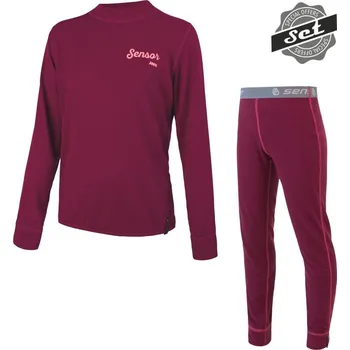 cyklistický dres Juniorské triko dl.rukáv + spodky SENSOR DOUBLE FACE SET LOGO lilla 140