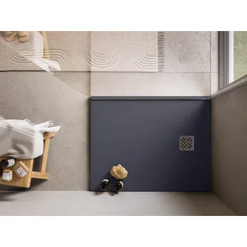 Sprchová vanička Dune antracitově šedá - obdélníková sprchová vanička 120x70, Mineralite W32AS12007017