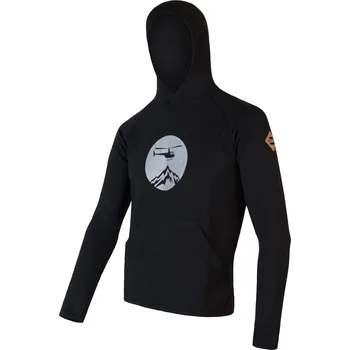 Pánská mikina Pánská mikina klokanka SENSOR MERINO UPPER HELI černá L