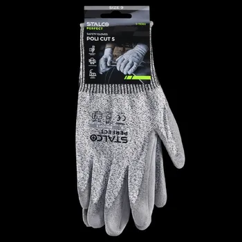 Pracovní rukavice Stalco S093276360 Rukavice POLI CUT 5 protiřezné polyuretanové 9