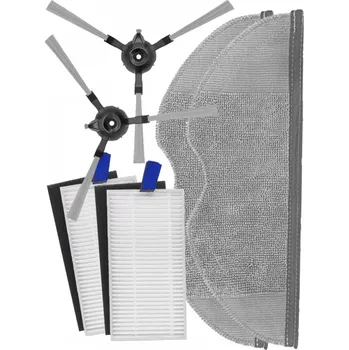 Sada příslušenství pro robotický vysavač Kartáčky, HEPA filtry pro vysavač XIAOMI Robot Vacuum E5 Black EU sada a mopy 6ks