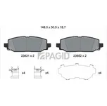 Sada brzdových destiček, kotoučová brzda PAGID T3163N