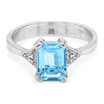 Prsten Zlatý Prsten s Modrým Kamenem 7131370