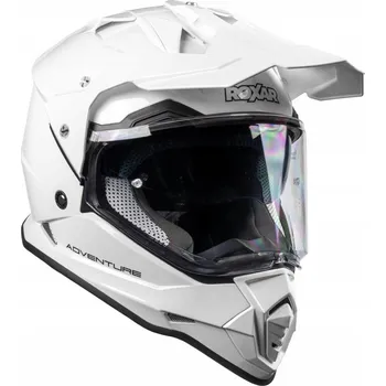 Helma na motorku Motocyklová Přilba cestovní ROXAR ADV Z-Line bílá lesklá 2XL