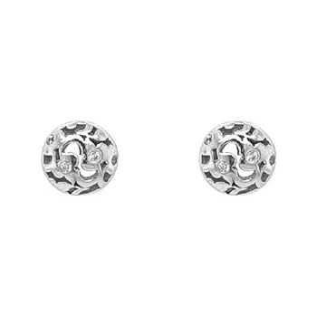 Náušnice Zlaté Peckové Náušnice se Zirkony 7122001