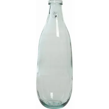 Váza Láhev - váza průhledný eko 15x40 cm
