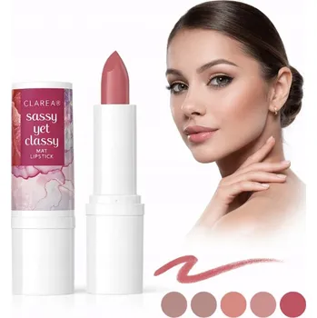 Přípravek na rty Rtěnka Claresa Tease, béžová a růžová, matná, v tyčince 4,2 g