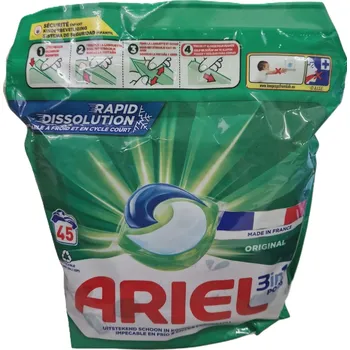 Prací prostředek ARIEL ALPINE 3v1 45 ks prací kapsle pro praní při nízkých teplotách a krátkých cyklech