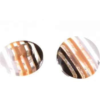 Knoflík Knoflík hnědo-bílý 14 mm