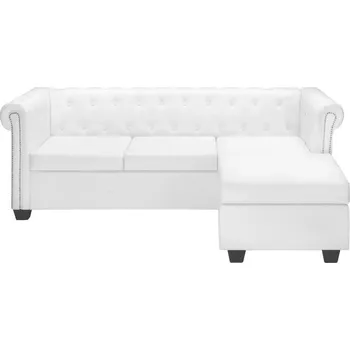 Pohovka Rozkládací pohovka Elior 200 x 140 cm umělá kůže bílá