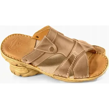 Pracovní obuv 015 nazouváky v jednom, kožené MAXIMUS olivová 46