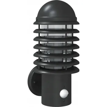 Venkovní osvětlení Venkovní nástěnné svítidlo s pohybovým senzorem, černé, nerezová ocel Lumarko!