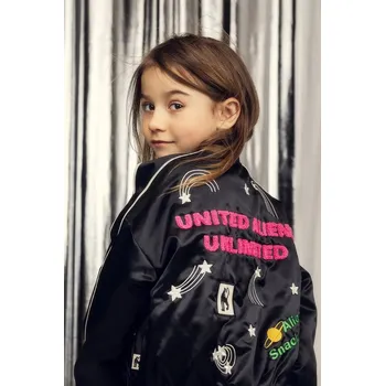 Chlapecká bunda Dětská bomber bunda Mini Rodini United aliens 26210104 černá 99X, vel. 92-98