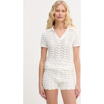 Dámské oblečení DKNY svetr dámský bavlněný DJ6R0138 béžová 01X, vel. M