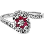 Zlatý Prsten s Rubíny a Diamanty 2010679