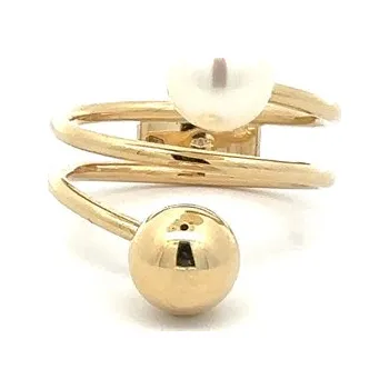 Prsten Zlatý Prsten s Perlou 7131798