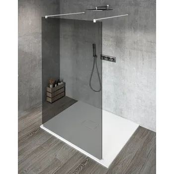 GELCO VARIO WHITE jednodílná sprchová zástěna do prostoru, kouřové sklo, 1000 mm (GX1310GX2215)