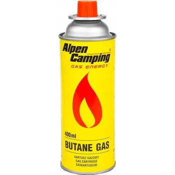 Outdoor vaření Plynová kartuše Alpen Camping 400 ml 227 g plyn do hořáku