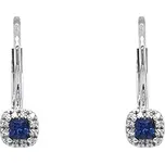 Zlaté náušnice se safíry a diamanty 2020555