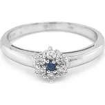 Zlatý Prsten se Safírem a Diamanty 2010603