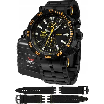 Hodinky Pánské Hodinky Vostok Europe VK61-575C589B černé, náramek