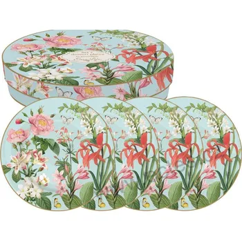 Talíř Easy Life BOTANIC GARDEN dezertní talíře zahradní květiny 4 ks