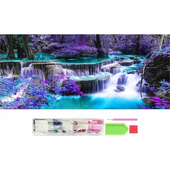 Obraz DIAMANTOVÁ VÝŠIVKA KORÁLKY MOZAIKA SADA OBRAZ DIAMANTOVÉ MALOVÁNÍ VODOPÁD XL