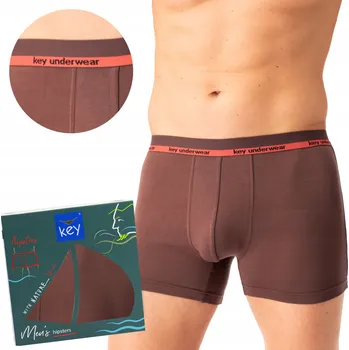 Pánské oblečení Key pánské boxerky MXH 287 bavlna hnědá L