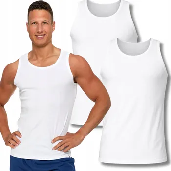 Pánské tričko 2x Tričko Tričko Hladký Tank Top 2PAK MORAJ 3XL