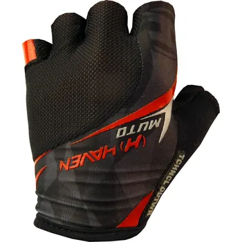 Cyklistické rukavice Rukavice Haven Muto - černé-červené, 3XL