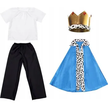 Karnevalový kostým KOSTÝM KRÁL, PŘEVLEK KRÁL KAŠPAR, BETLÉM, KRÁL BALTAZAR, KORUNA, VELIKOST 116-128