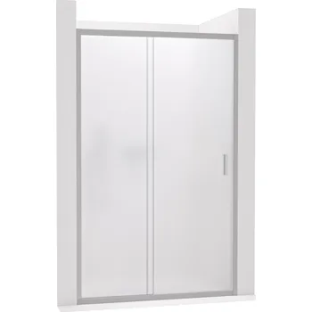 CERANO - Sprchové posuvné dveře Varone LINE L/P - 6 mm - chrom, mléčné sklo - 140x195 cm