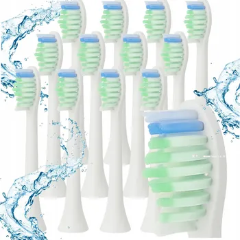 Náhradní hlavice k elektrickému kartáčku 12x Hlavice pro zubní kartáčky PHILIPS SONICARE DIAMOND CLEAN BÍLÉ (neoriginální)