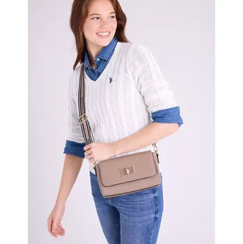 Kabelka U.S. Polo Assn. dámská kabelka, crossbody ENAMEL středně hnědá