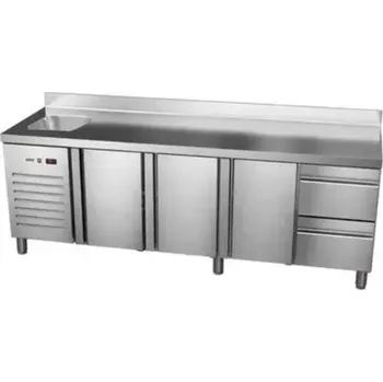 Chladící stůl ASBER ETP-7-225-32 HC S GI agregát vlevo s dřezem
