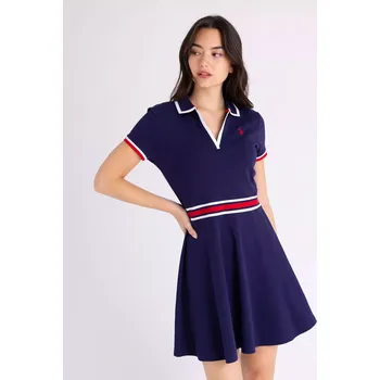 Dámské šaty U.S. Polo Assn. dámské šaty WAIST STRIPE modré L