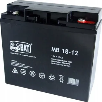 Záložní baterie Akumulátor bezúdržbový 12V 18Ah megaBAT AGM VRLA