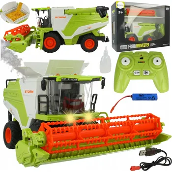 RC model auta Kombajn na dálkové ovládání R/C Traktor Generátor KOUŘE Světla Zvuk
