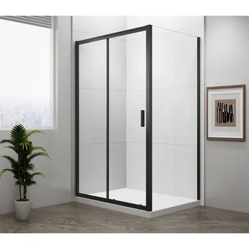 POLYSAN EASY BLACK obdélníkový sprchový kout 1300x800mm, čiré sklo L/P varianta (EL1315B-02)