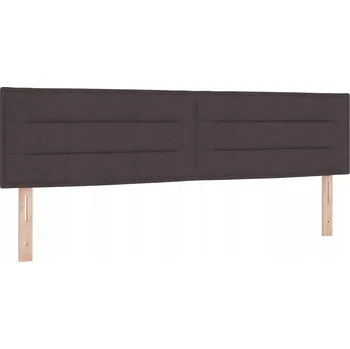 VidaXL LED hlavová deska Nástěnný s čelo Tmavě hnědá 180 cm textil