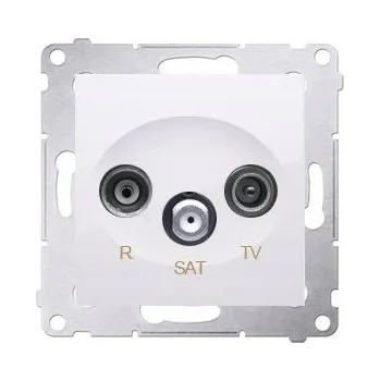 Elektrická zásuvka Anténní zásuvka nástěnná Kontakt-simon bílá